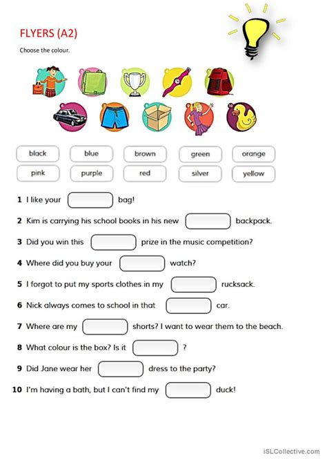 flyers vocabulary exercises pdf.